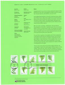 US #4973a-4977a  Ferns USPS Souvenir Page