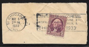 USA 720: Century of Progress special cancel, 6 May 1933