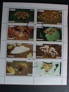 ​SCOTLAND-STAFFA STAMP-1974-WORLD INSECTS-BUTTERFLY CTO FULL-SHEET VERY FINE