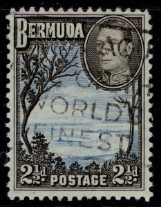 BERMUDA GVI SG113a, 2½d light blue & sepia-black, FINE USED.