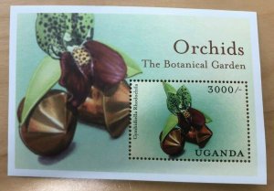 Uganda 2000 - ORCHIDS BOTANICAL GARDEN IV - Souvenir Sheet (Scott #1644) - MNH