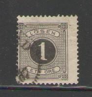 Sweden Sc J12 1880 1 ore postage due stamp used