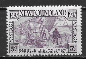 Canada Newfoundland 270 450th Cabot's Arrival single MNH (lib)