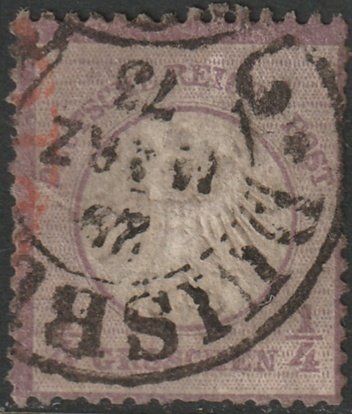 Germany 1872 Sc 1 used Duisburg cancel toned