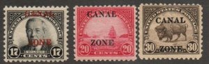 Canal Zone 91-93 Mint hinged