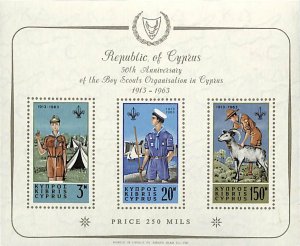Cyprus 1963, 50 years national Scouting s/s, MNH