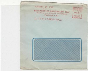 France National Courier Paris 1959 Meter Mail Cover Ref 32268