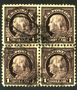 U.S. #518 USED BLOCK OF 4