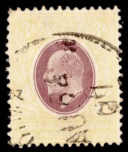 East Africa and Uganda Scott 21 Used. with faded color.