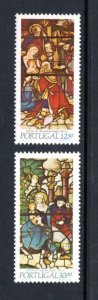 PORTUGAL 1583-4 MNH VF Christmas - stained glass window - Complete set