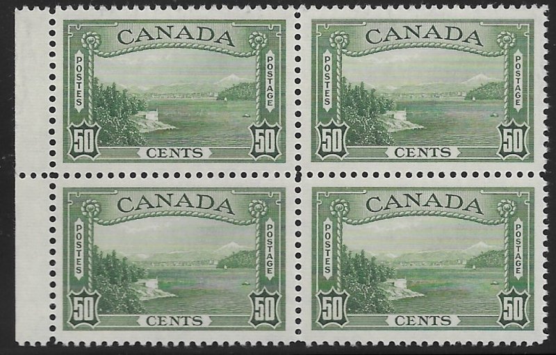 Canada 244    1938   50 cents  VF Mint NH block 4