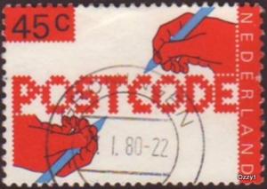 Netherlands 1978 Sc#575, SG#1288 45c Postcode USED.