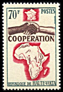 Upper Volta 134, MNH, Cooperation Between France and Africa