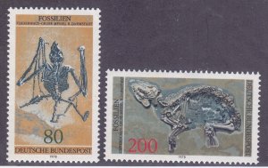 Germany 1275-76 MNH 1978 Fossil Bat & Eohippus - Primitive Horse Set