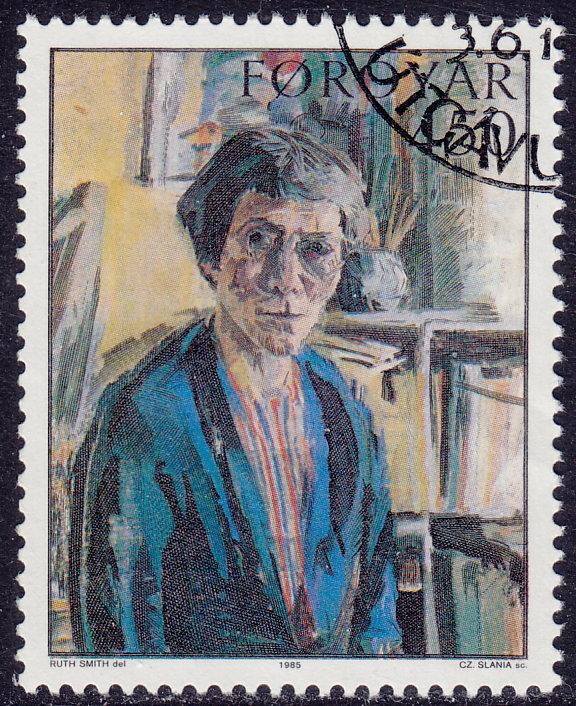 Faroe Islands - 1985 - Scott #128 - used - Art Ruth Smith