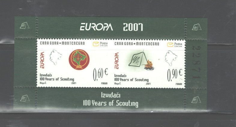 MONTENEGRO 2007 EUROPE MS#159, MNH;.