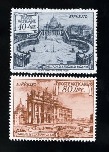 Vatican Stamps # E11-12 MLH VF Scott Value $65.00