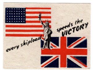 (I.B) US Cinderella : WW2 Patriotic Label (Every Ship Load)