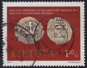 Lithuania - 1997 - Scott #580 - used - Coins