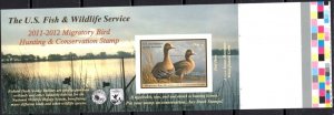 US Stamp #RW78A From A PRESS SHEET Self-Adhesive Pair of White-Fronted Geese
