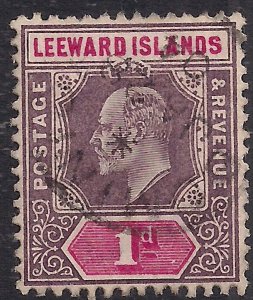 Leeward Islands 1902 KEV11 1d Dull Purple & Carmine SG 21 ( H1353 )