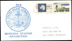 1970's US NAVY ANTARCTIC NAVAL COMMUNICATION McMURDO STATION CACHET