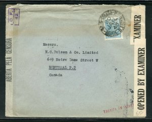 Brazil 1945 Double Censored cover to Montreal Canada