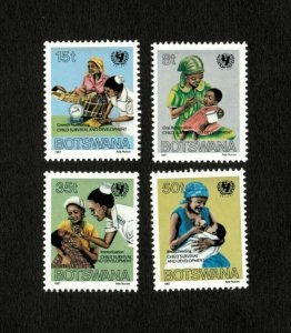 Botswana 1987 - Scott# 397-400 - U.N. Child Survival - Set of 4 Stamps - MNH