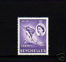 SEYCHELLES -1954/56 - QE II - SAILFISH - MINT - SINGLE!