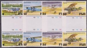 FIJI 1978 Aviation set in gutter pairs MNH..................................z610