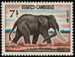 ✔️ CAMBODIA 1967 - FAUNA ELEPHANT - Sc. 171 Mi. 214 MNH ** [1KHP214]