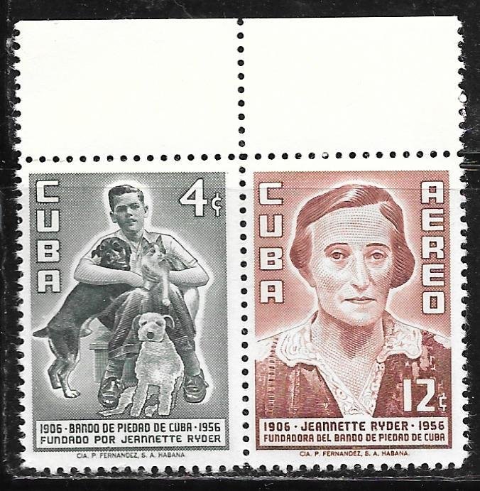 Cuba 574, C163: Ryder, Boy, Dogs, Cats, pair, MNH, VF