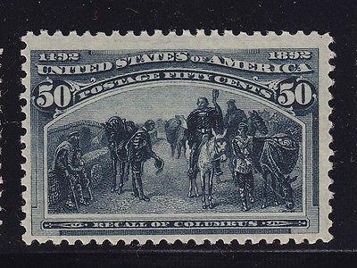 240 F-VF+ OG mint lightly hinged nice color cv $ 500 ! se...