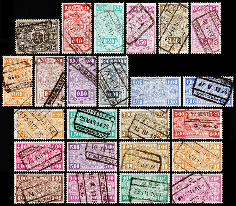 Belgium Scott Q132 // Q169 (1922-27) Used F, CV $6.80 C