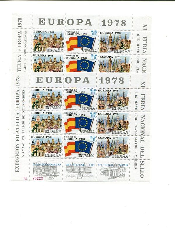 Spain  1978 Europa set VF NH  - Lakeshore Philatelics