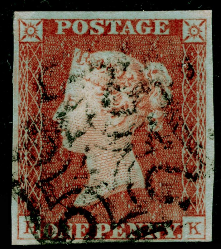 SG9, 1d pale red-brown PLATE 28, FINE USED. Cat £65. BLACK MX. HK 