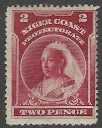 Niger Coast Protectorate #57 Mint Hinged Queen Victoria