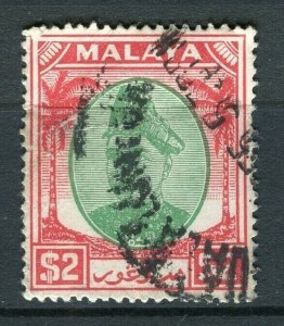 MALAYA; SELANGOR 1940s early Sultan issue fine used Shade of $2. value