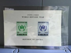 Liberia 1959-1960 World Refugee Year  imperf   MNH  stamps sheet R26848