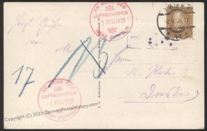 Germany 1929 Graf Zeppelin RPPC Austria Vienna  Mi21 Error Bordpost Cover 111989