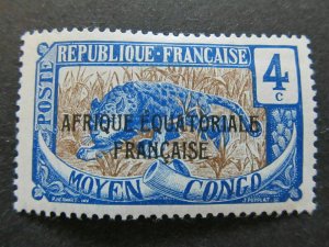 1924-30 A4P47F4 Middle Congo Optd 4cmh*-