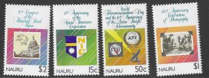 NAURU SG373/6 1989 ANNIVERSARIES AND EVENTS  MNH