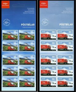 Iceland 2013 Europa CEPT Postal transport set of 2 booklets MNH