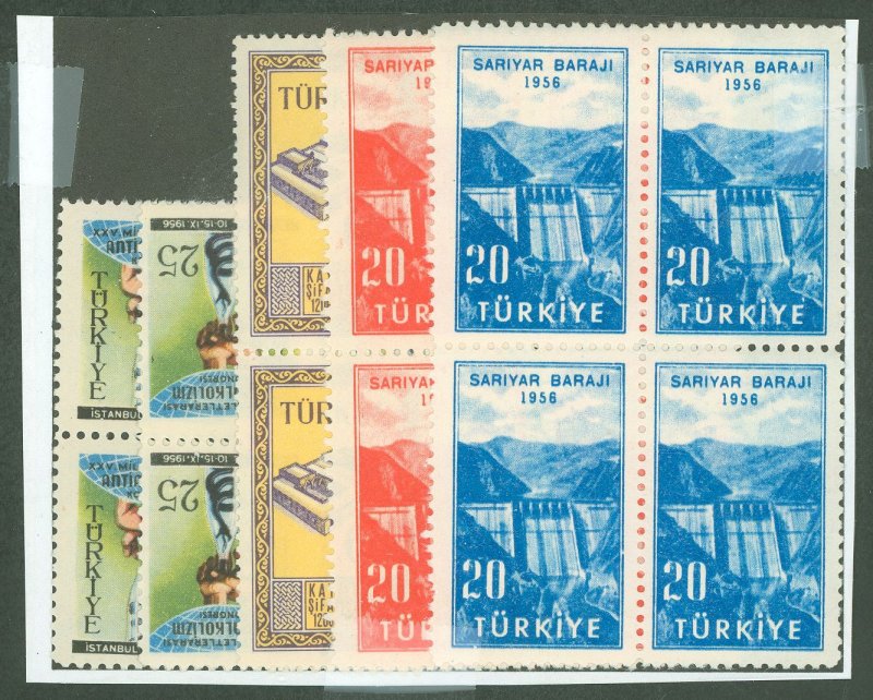 Turkey #1213-6 Mint (NH) Single (Complete Set)