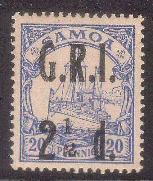 SAMOA 1914 GRI opt on German Samoa : 2½d on 20pf fresh MNH.................66369