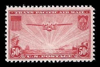 PCBstamps   US C22 50c China Clipper, MNH, (2)