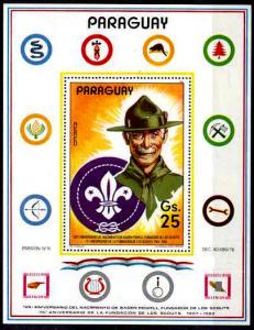 Paraguay, Sc# 2041 Scouts, Baden Powell S/S MNH