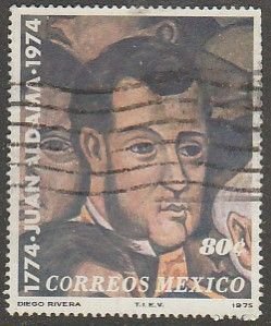 MEXICO 1086, 80¢ Bicentenary of the birth of Juan Aldama USED. VF. (873)