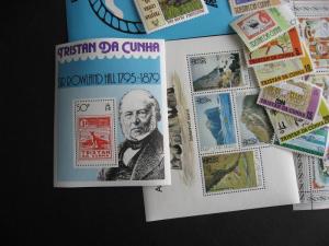 TRISTAN DA CUNHA 20 different MNH stamps, souvenir sheets,check m!PLZ read descr 