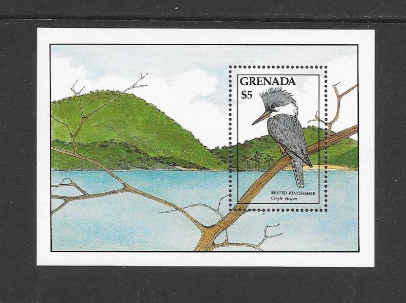 BIRDS - GRENADA #1611  BELTED KINGFISHER   MNH